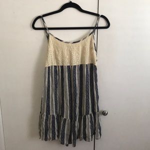 Navy blue and cream colored Rip Curl summer dress